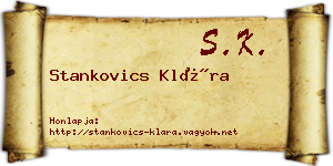 Stankovics Klára névjegykártya